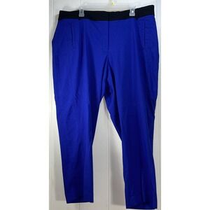 Lane Bright Plus Size 26 Ankle Pants Royal‎ Blue Stretch Comfort Trouser Work...